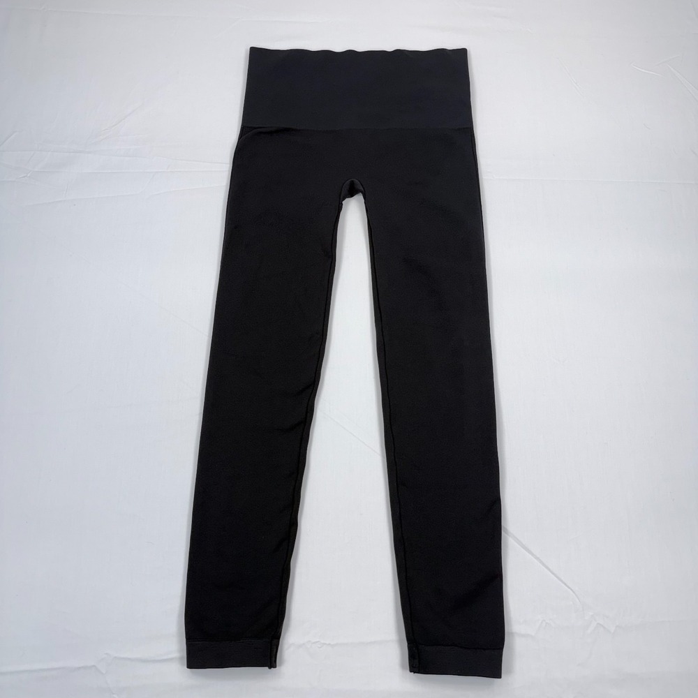 Spanx Look At Me Now Ecocare Seamless Leggings Women Medium Stretch Black 20344R